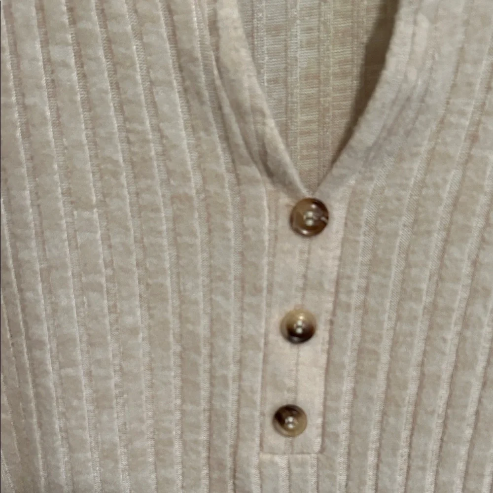 Beige Ribbed Sweater - Picture 3 of 5